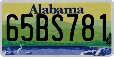 AL license plate 65BS781