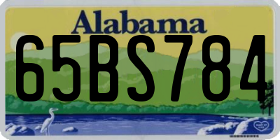AL license plate 65BS784