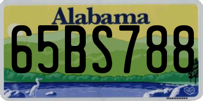 AL license plate 65BS788