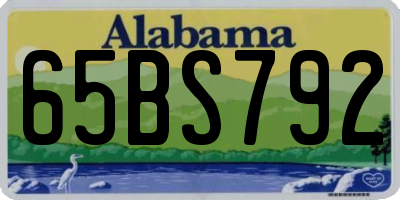 AL license plate 65BS792