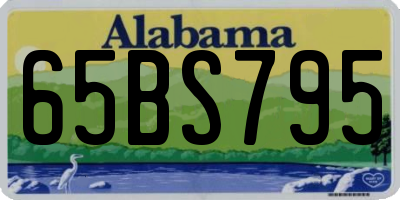 AL license plate 65BS795