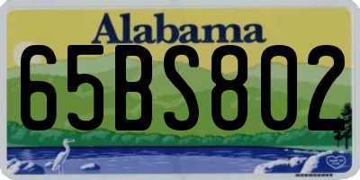 AL license plate 65BS802