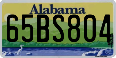 AL license plate 65BS804