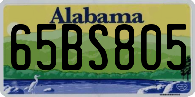 AL license plate 65BS805