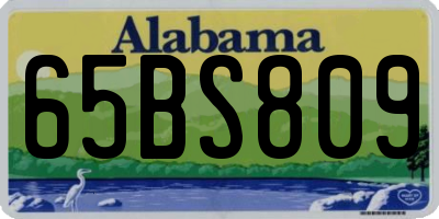 AL license plate 65BS809
