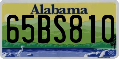 AL license plate 65BS810