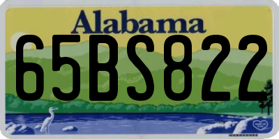 AL license plate 65BS822