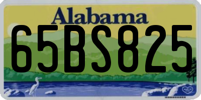 AL license plate 65BS825