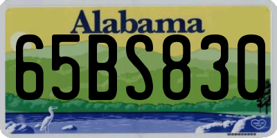 AL license plate 65BS830