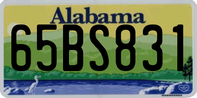 AL license plate 65BS831