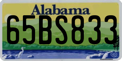 AL license plate 65BS833