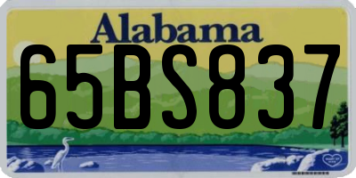 AL license plate 65BS837