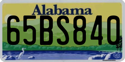 AL license plate 65BS840