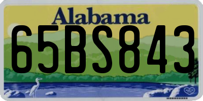 AL license plate 65BS843