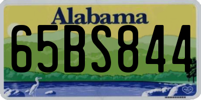 AL license plate 65BS844