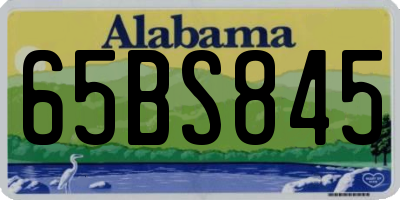 AL license plate 65BS845