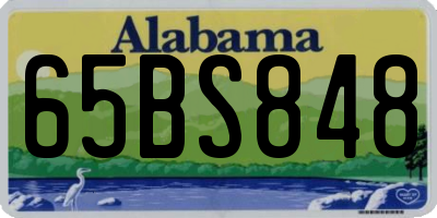 AL license plate 65BS848