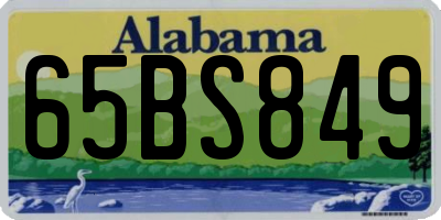 AL license plate 65BS849