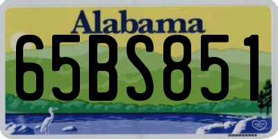 AL license plate 65BS851