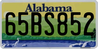 AL license plate 65BS852