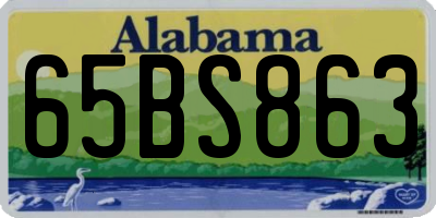 AL license plate 65BS863