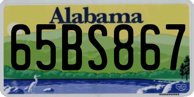 AL license plate 65BS867
