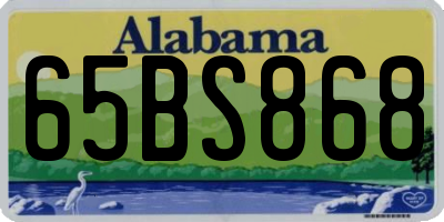 AL license plate 65BS868