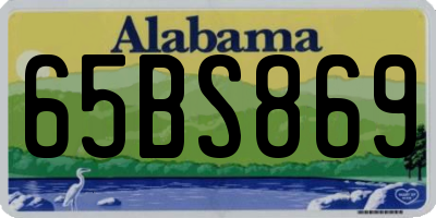 AL license plate 65BS869