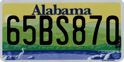 AL license plate 65BS870