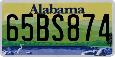 AL license plate 65BS874