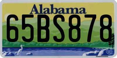 AL license plate 65BS878