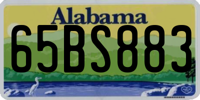 AL license plate 65BS883