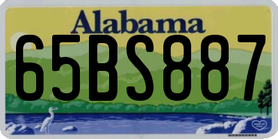 AL license plate 65BS887