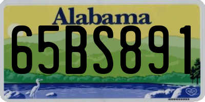 AL license plate 65BS891
