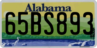 AL license plate 65BS893