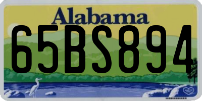 AL license plate 65BS894