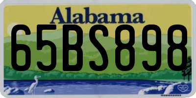 AL license plate 65BS898