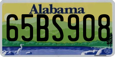 AL license plate 65BS908