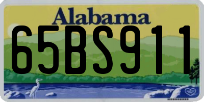 AL license plate 65BS911