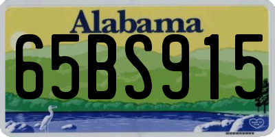 AL license plate 65BS915