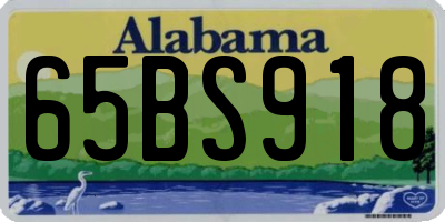 AL license plate 65BS918