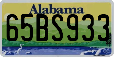 AL license plate 65BS933