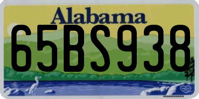 AL license plate 65BS938