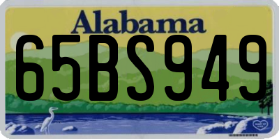 AL license plate 65BS949