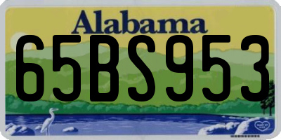 AL license plate 65BS953