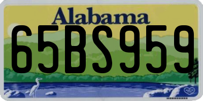 AL license plate 65BS959