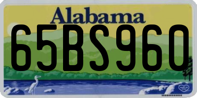 AL license plate 65BS960