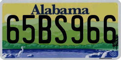 AL license plate 65BS966