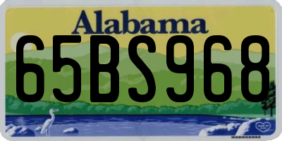 AL license plate 65BS968