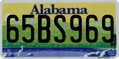 AL license plate 65BS969